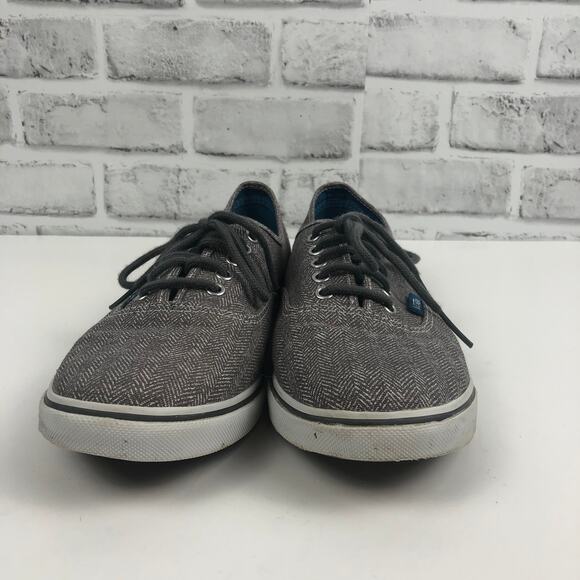 Vans Grey Herringbone Low Top Lace Up Sneaker Sz. Men’s 8 Women’s 9.5 - Picture 6 of 11